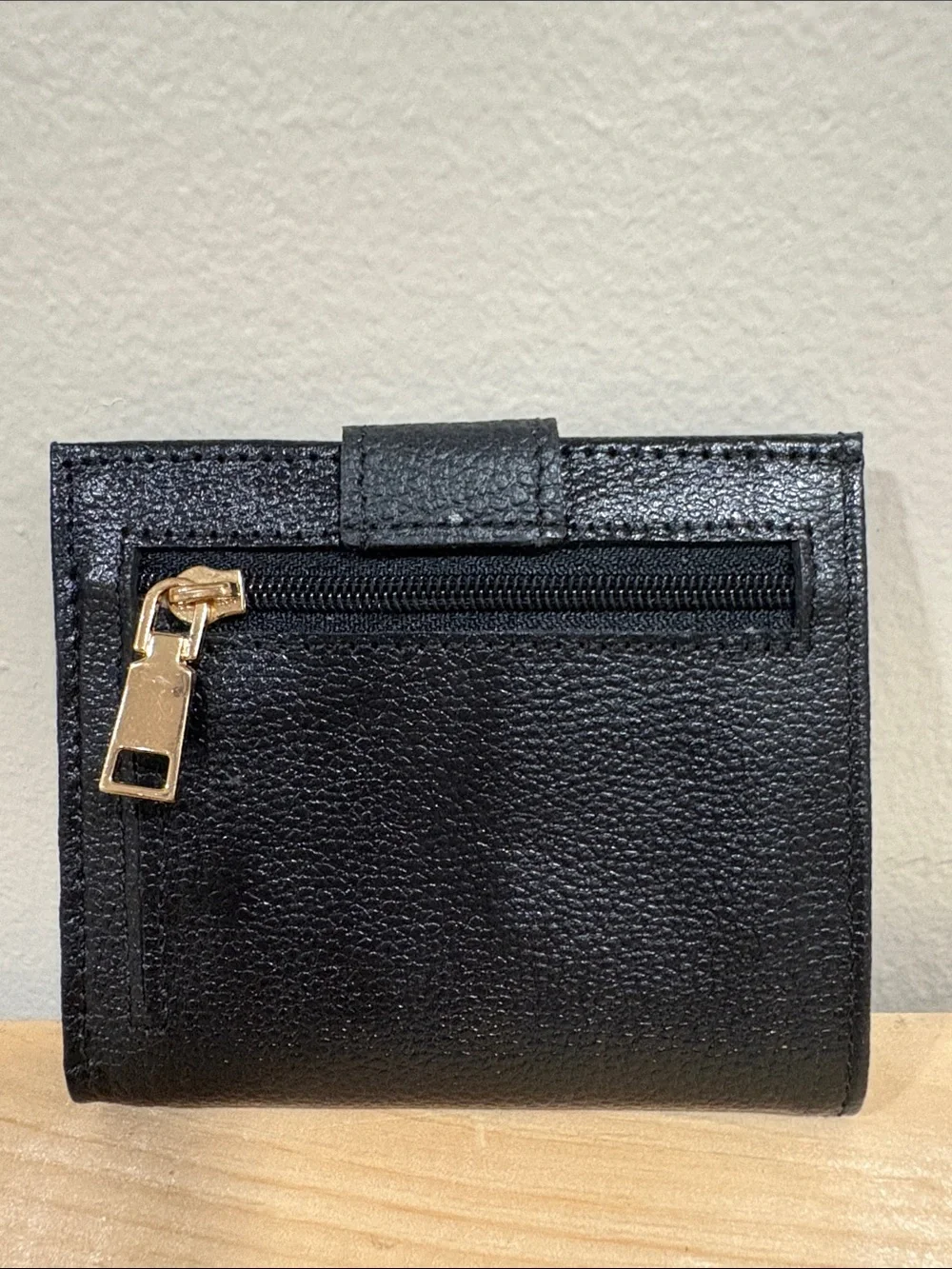 Black Textured Leather Wallet